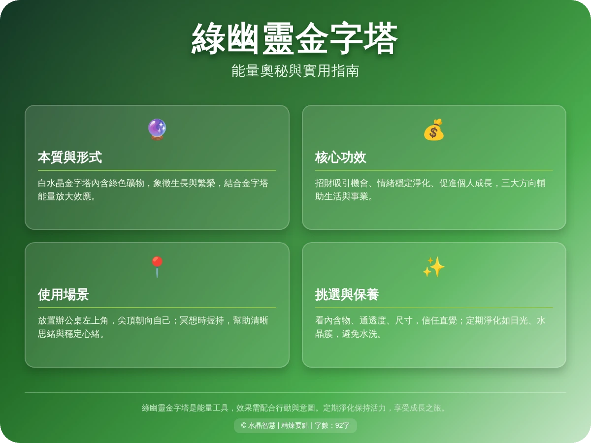 綠幽靈金字塔功效