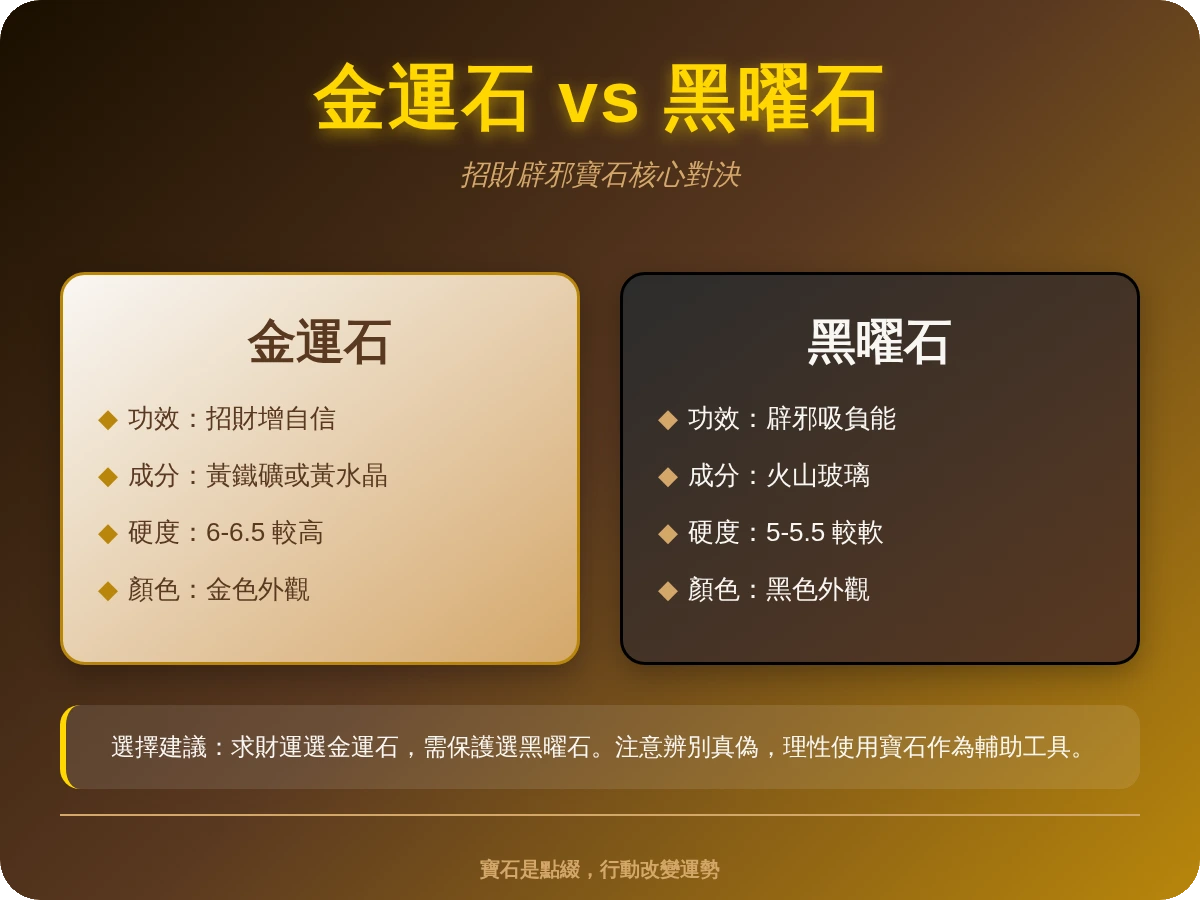 金運石黑曜石分別