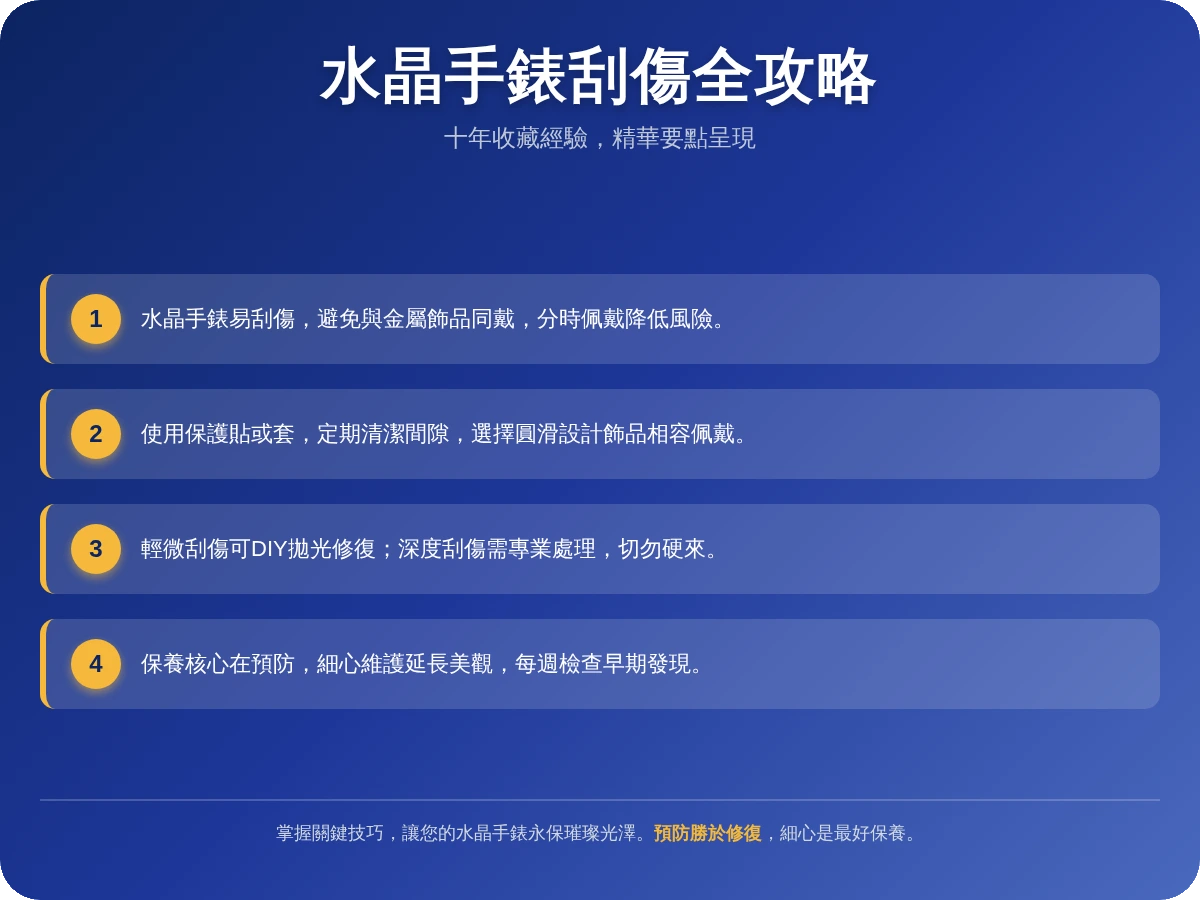 水晶手錶一起戴刮傷