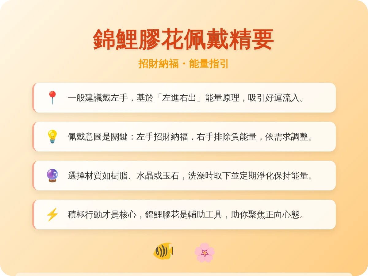 錦鯉膠花戴哪隻手