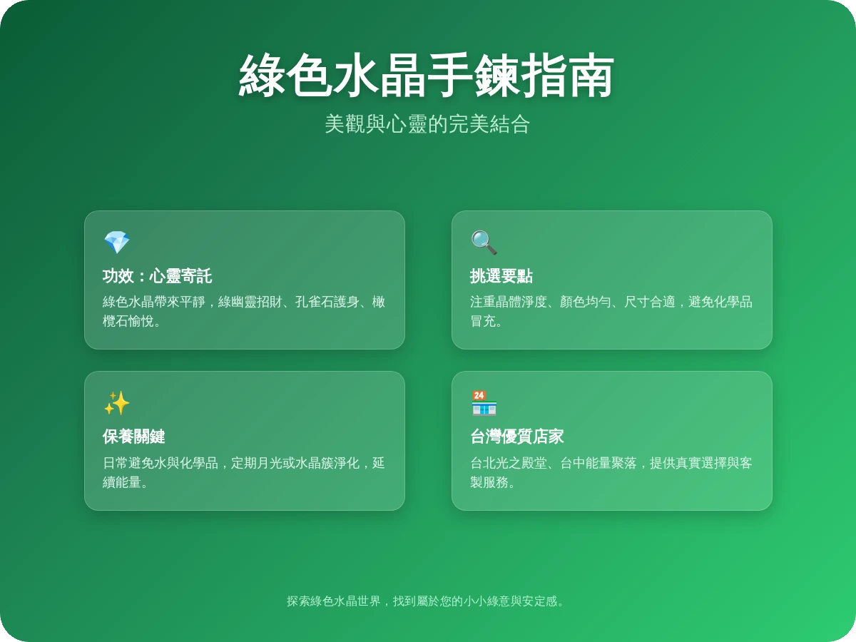 綠色水晶手鍊 綠色水晶手鍊