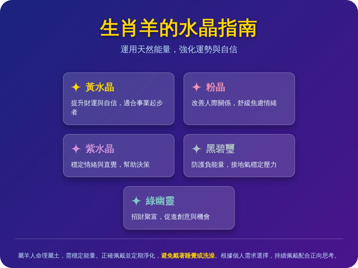 屬羊適合戴什麼水晶2025 屬羊適合戴什麼水晶2025