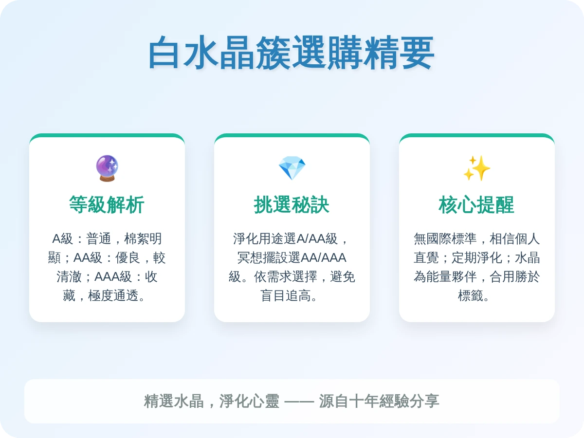 白水晶簇等級 白水晶簇等級