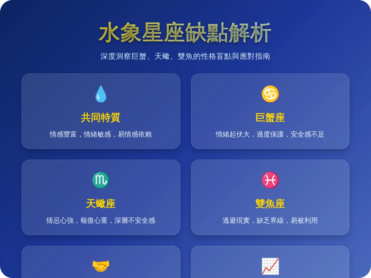 水象星座缺點 水象星座缺點