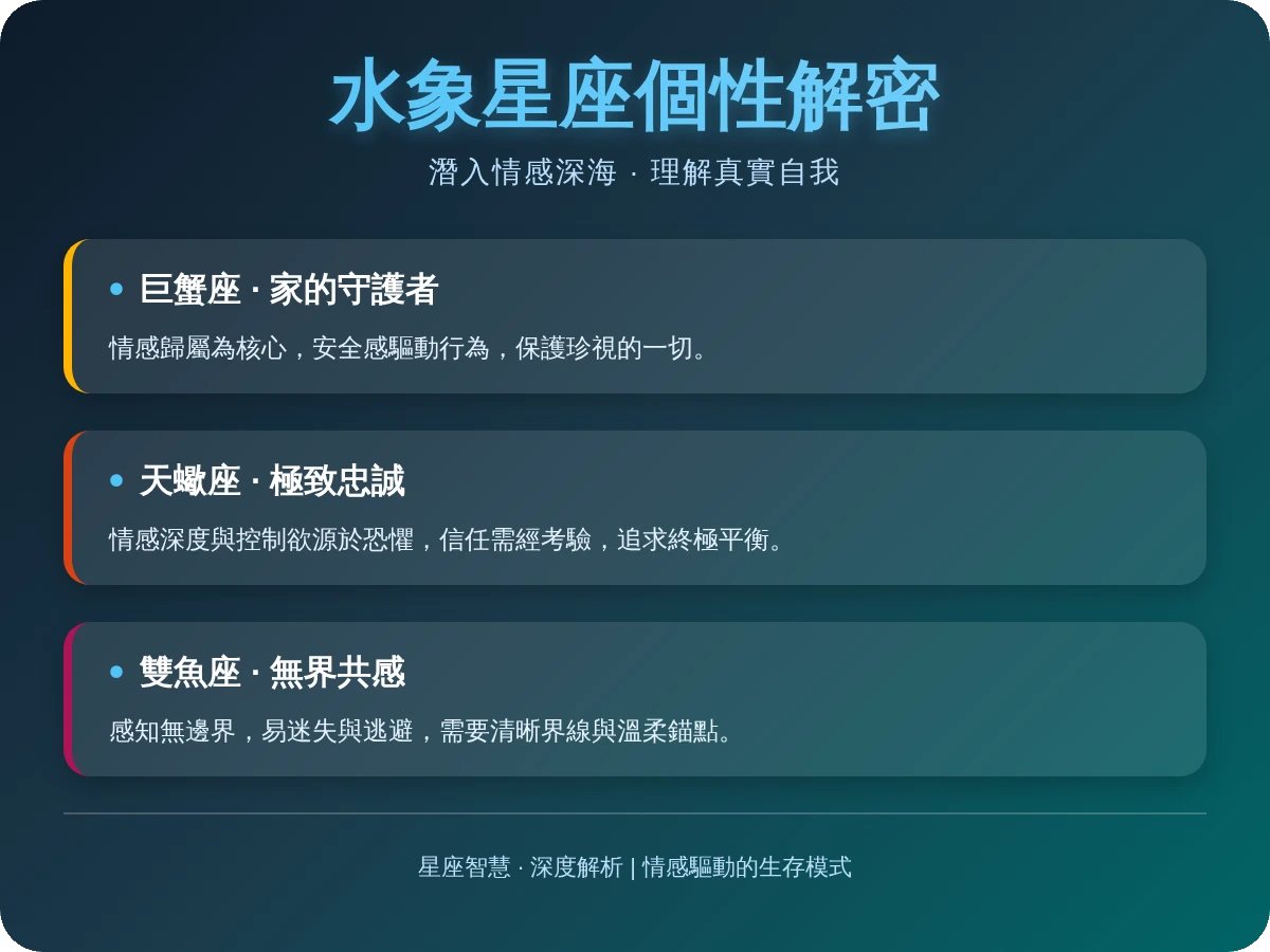 水象星座個性 水象星座個性