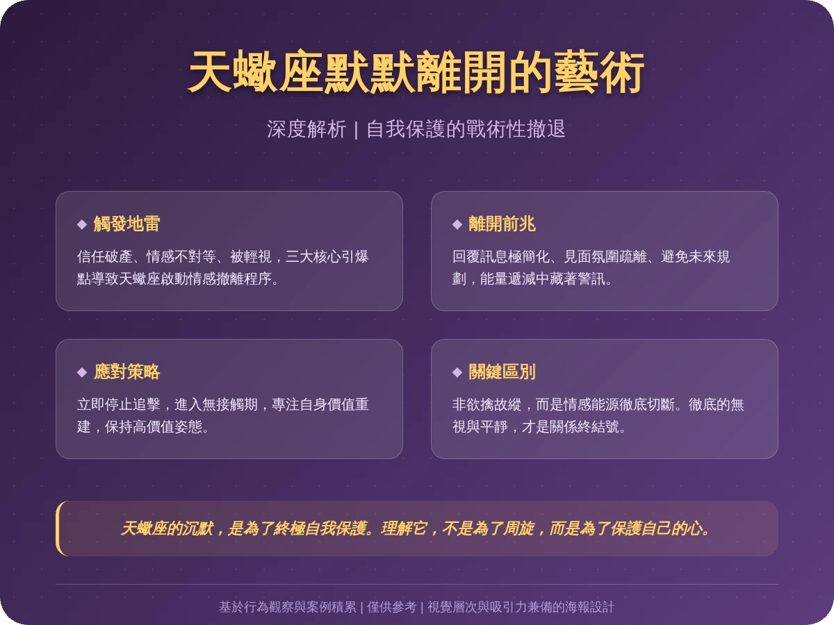 天蠍座默默離開