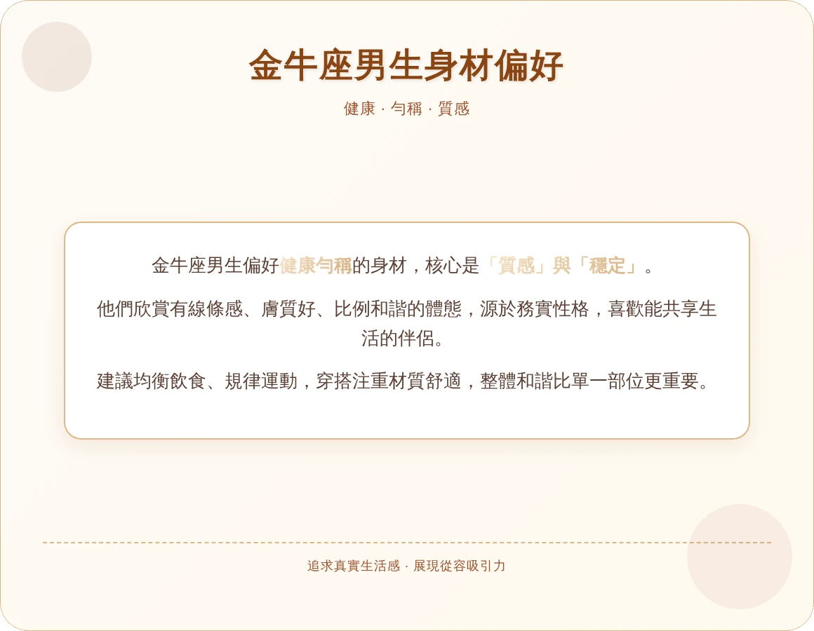 金牛男喜歡的身材