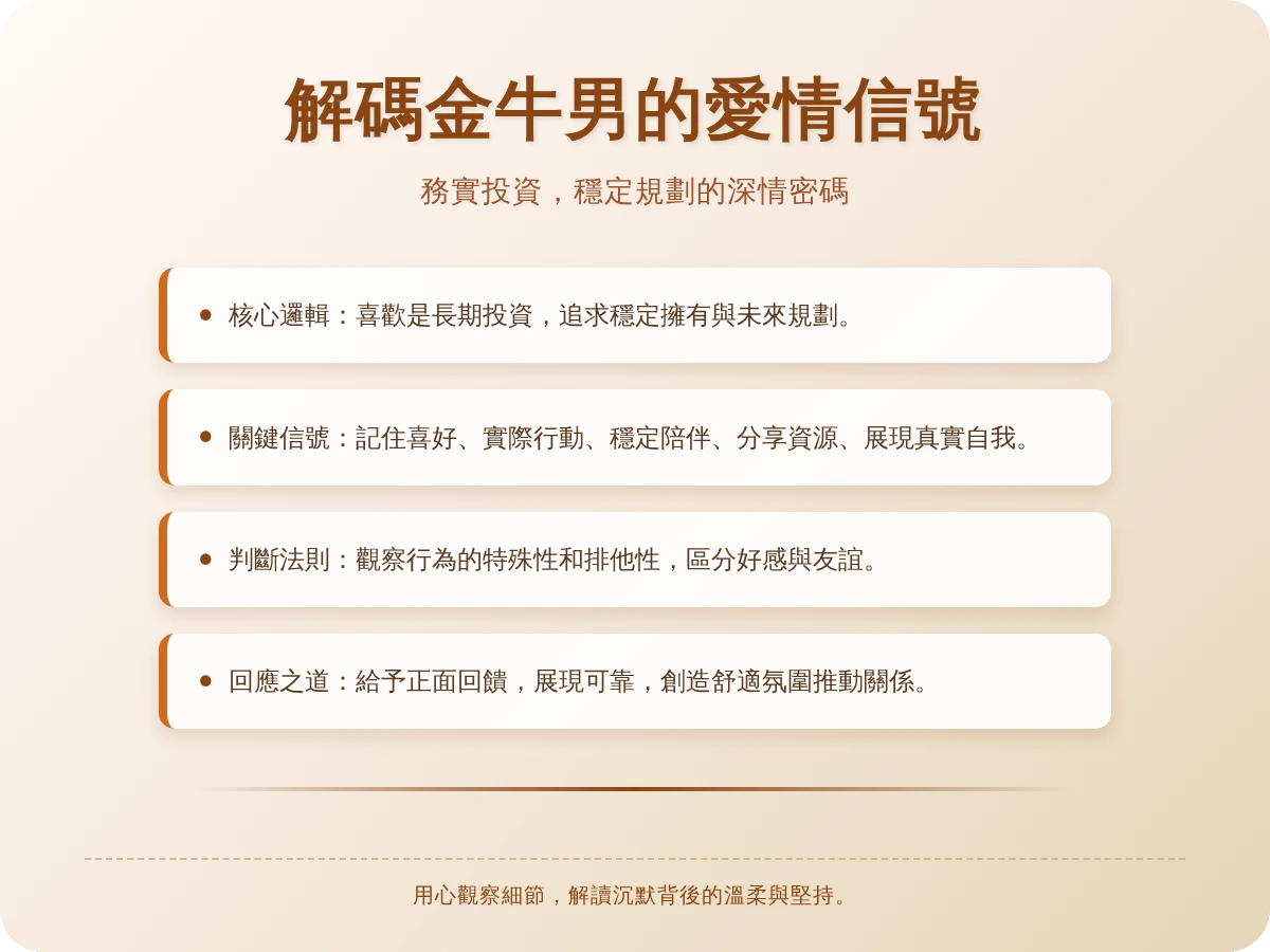 怎麼看金牛男喜不喜歡你