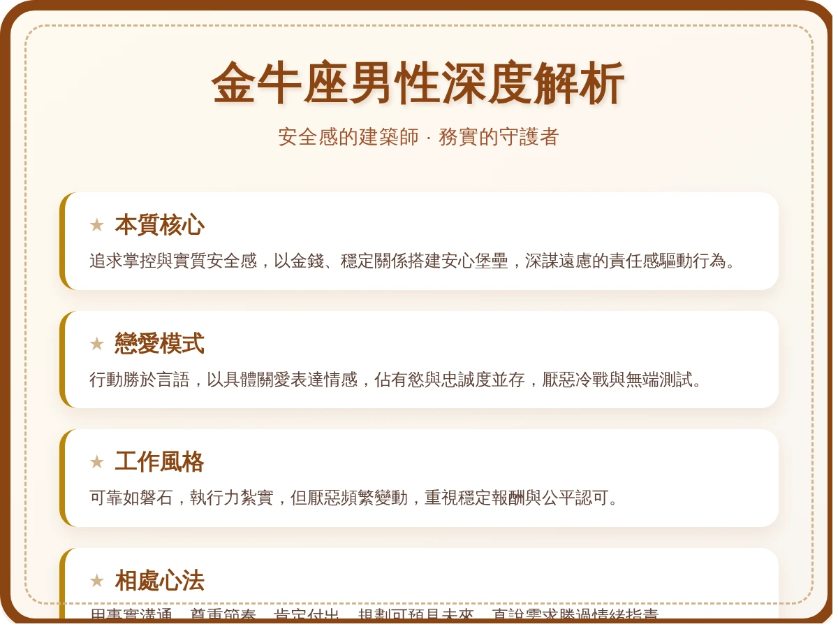 金牛座男的特点