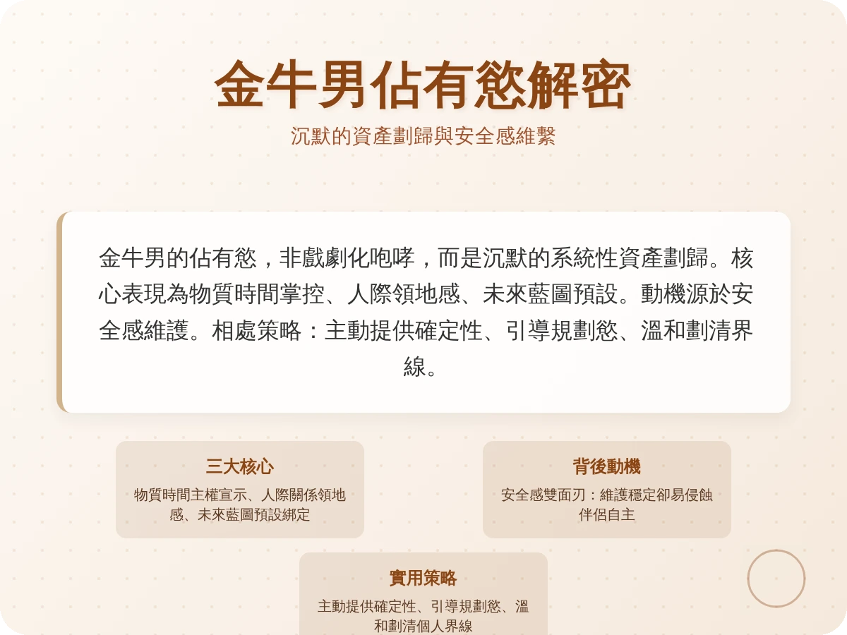 金牛男佔有慾表現