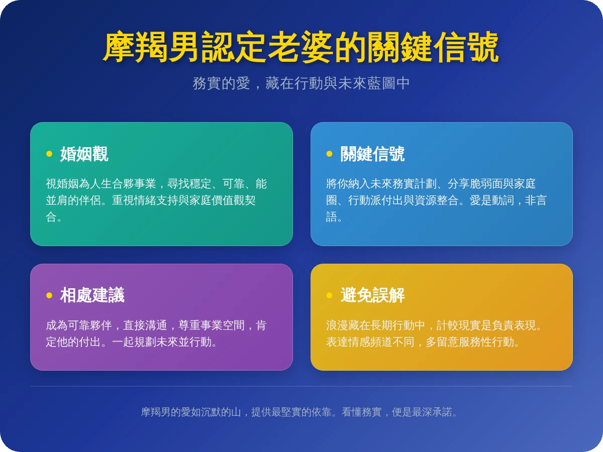 摩羯男認定老婆