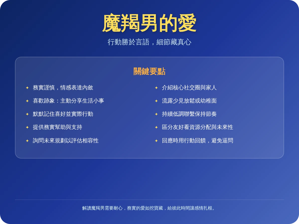 魔羯男這樣就是喜歡你