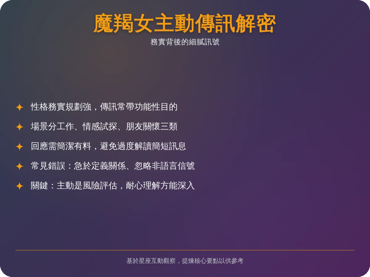 魔羯女主動傳訊息