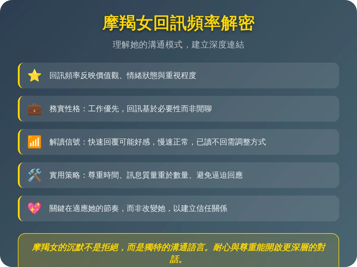 魔羯女回訊息頻率