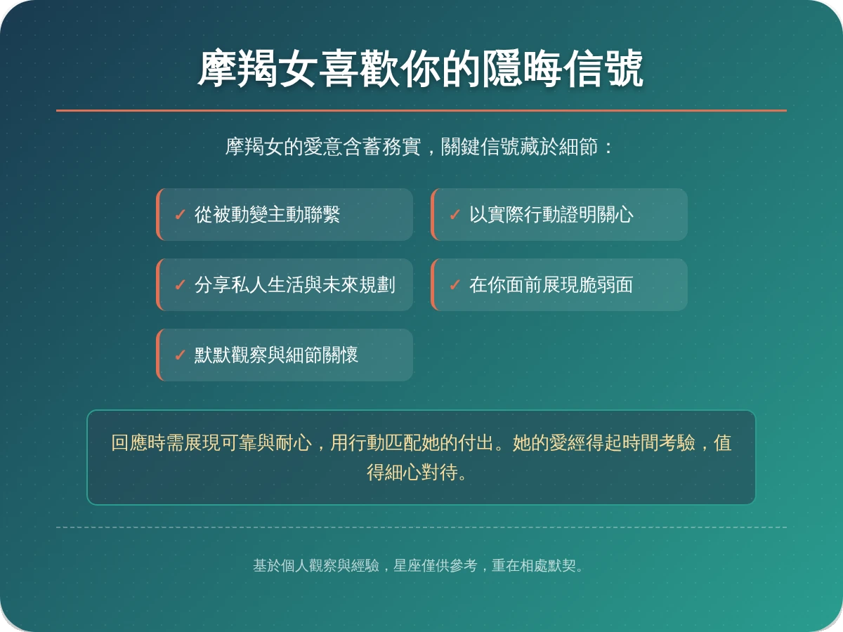 如何判斷摩羯女喜歡你