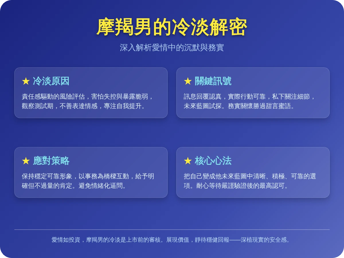 摩羯男對喜歡的人冷淡 摩羯男對喜歡的人冷淡