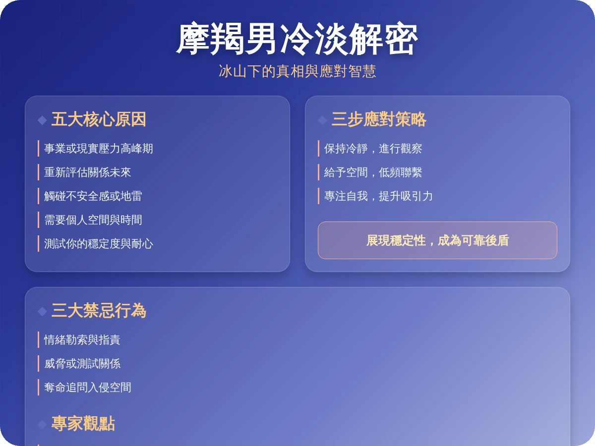 摩羯男突然冷淡