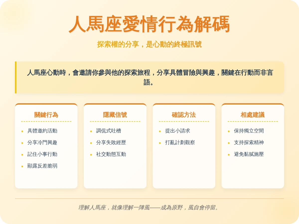 人馬座喜歡一個人的表現