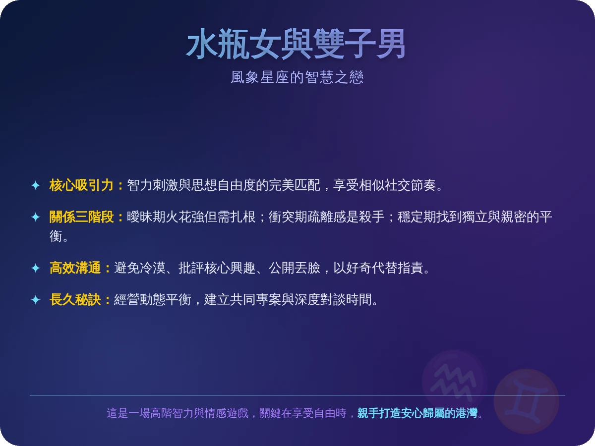 水瓶女雙子男配對