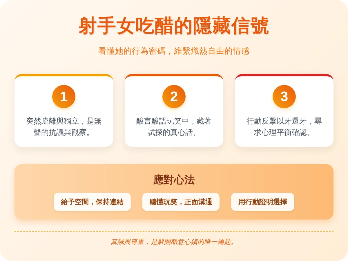 射手女吃醋的表現