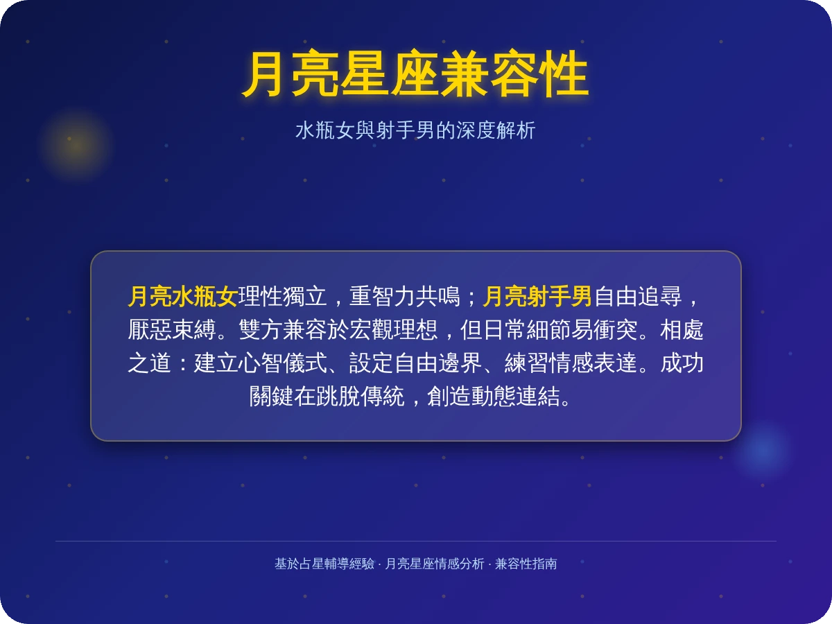 月亮水瓶女月亮射手男