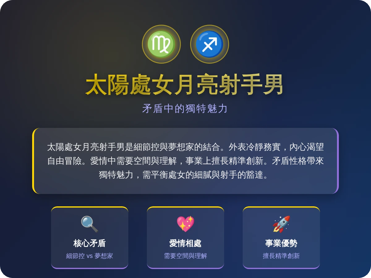 太陽處女月亮射手男