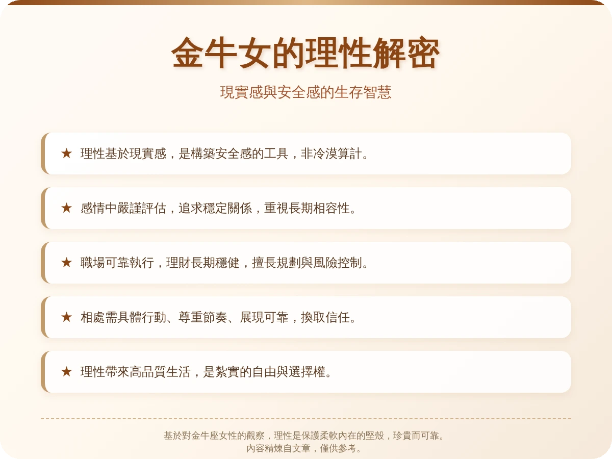 金牛女理性