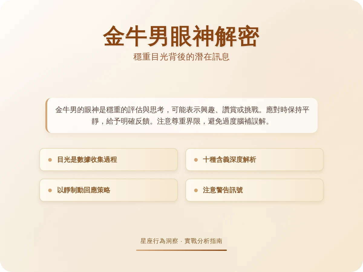 金牛男一直看你