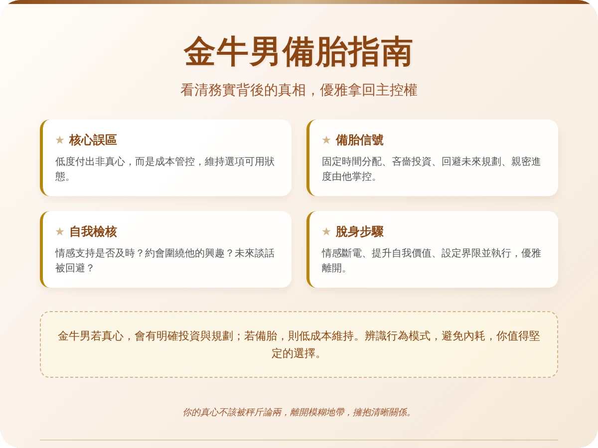 金牛男把你當備胎