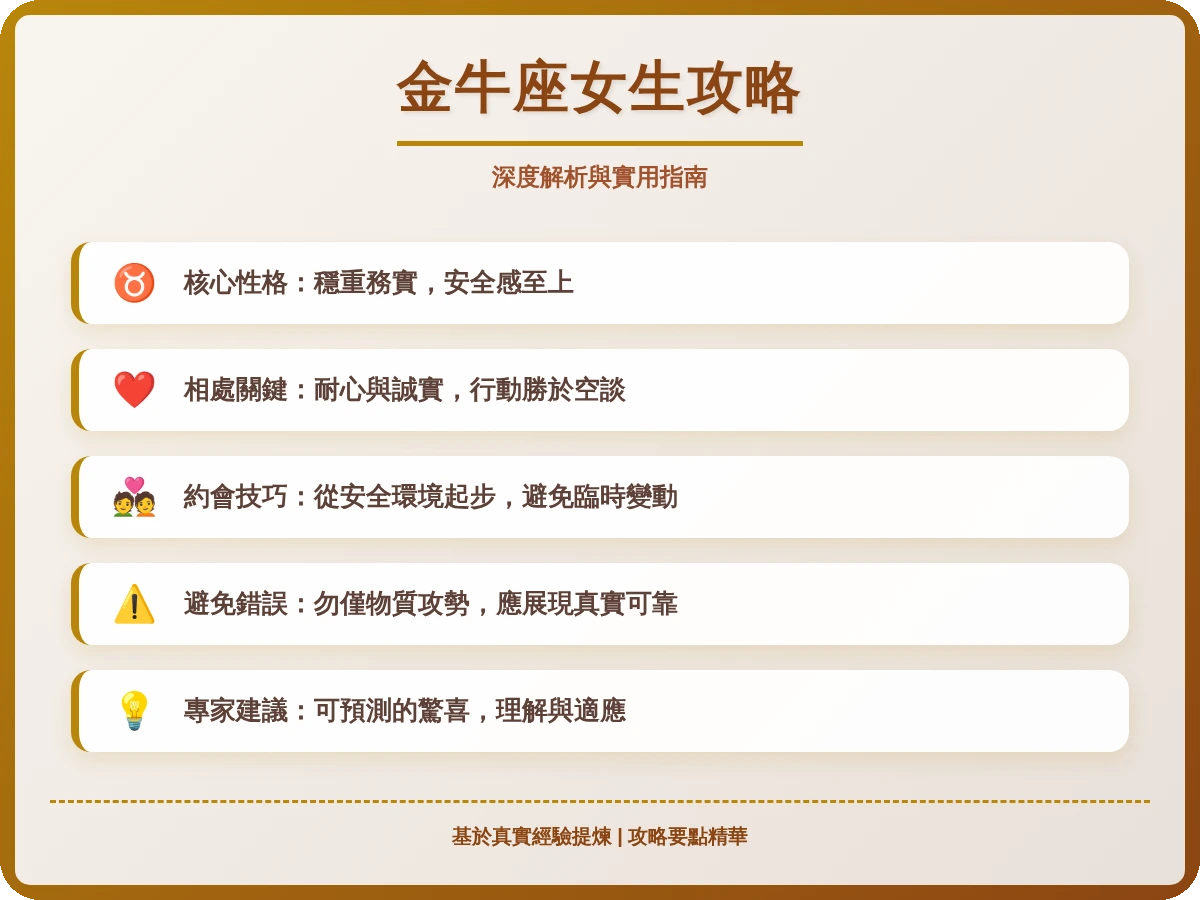 金牛座女生攻略