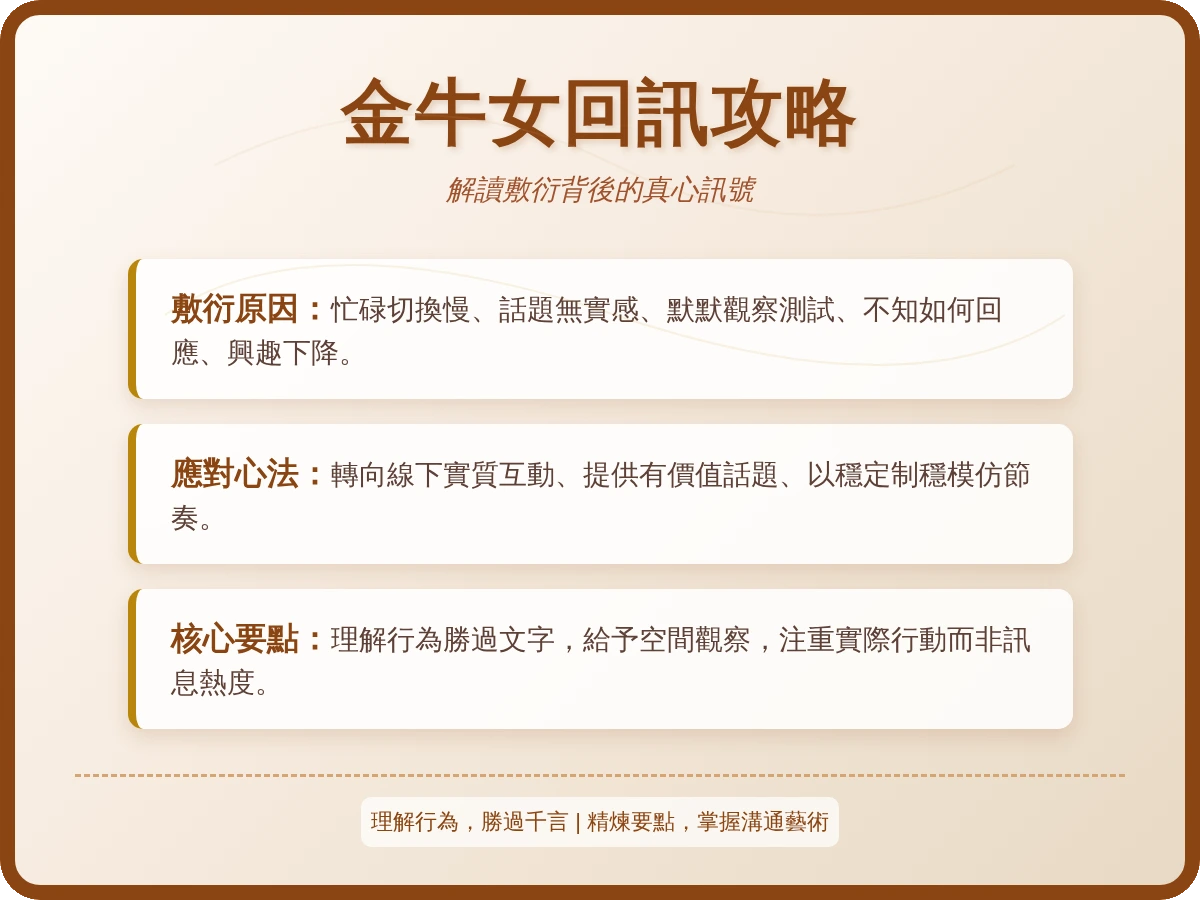 金牛女回訊息敷衍