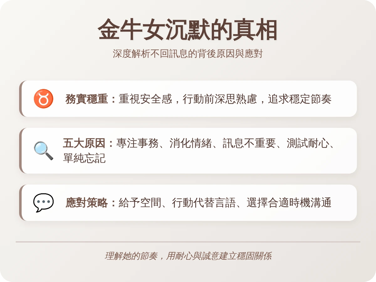 金牛女不回訊息的原因