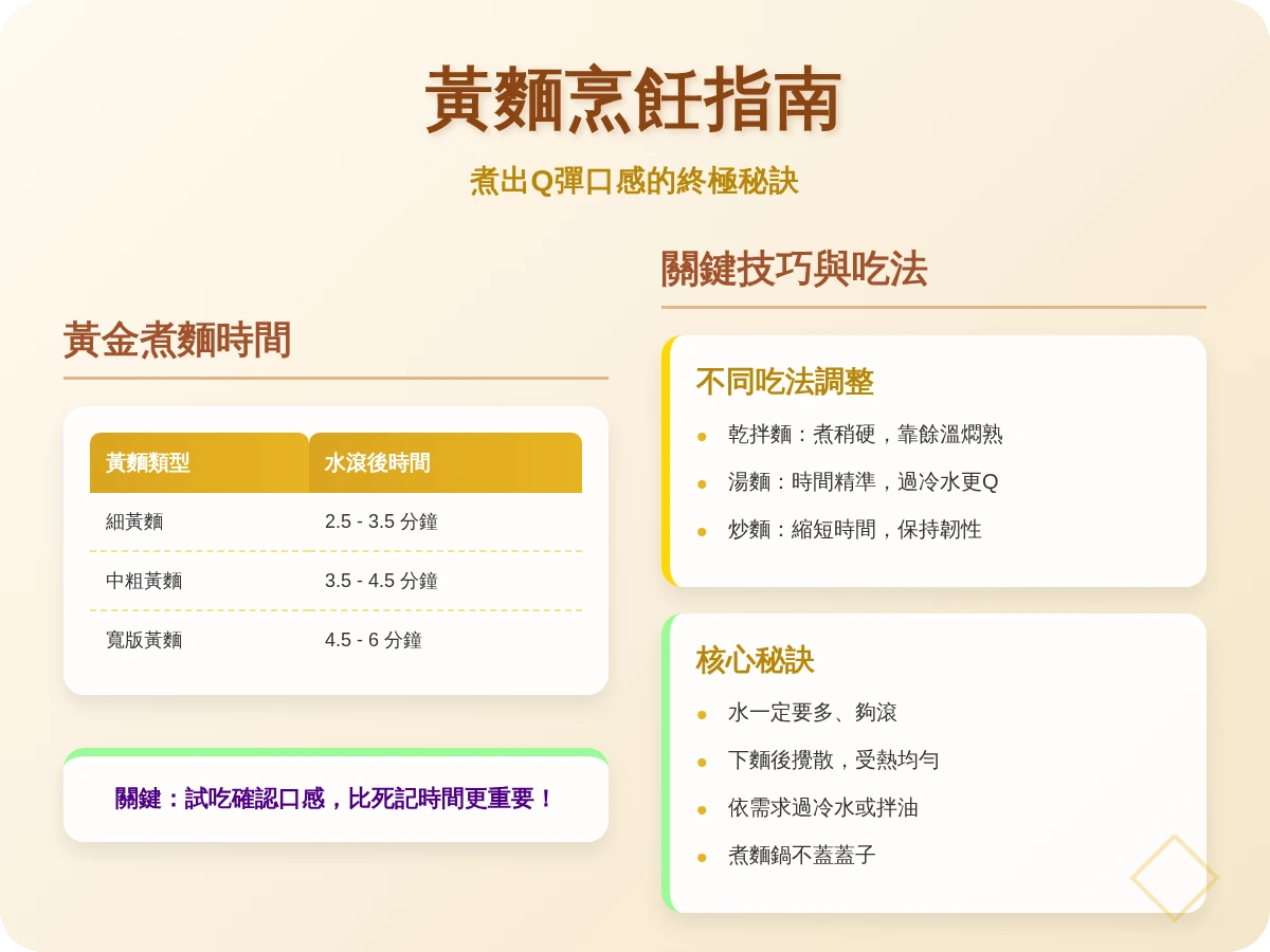 黃麵要煮多久
