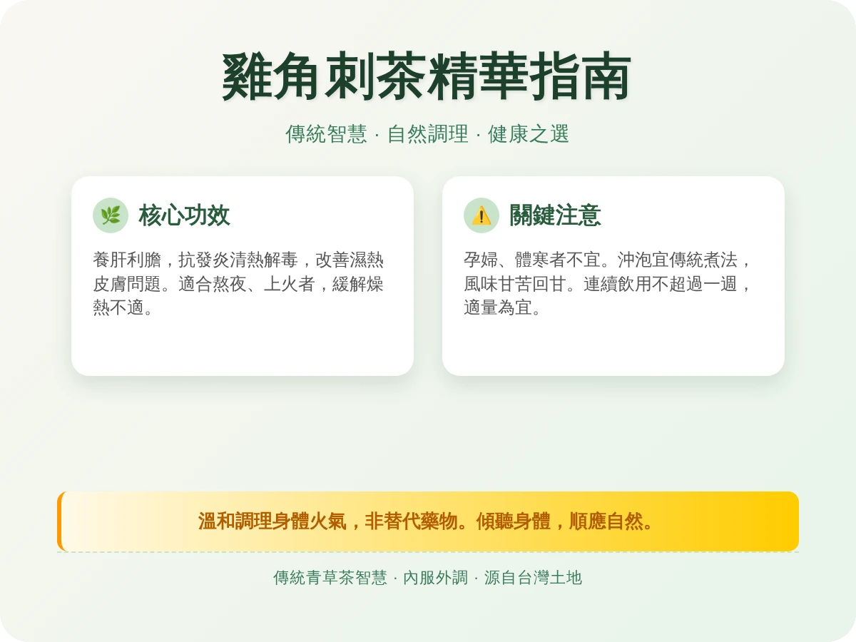 雞角刺茶的功效