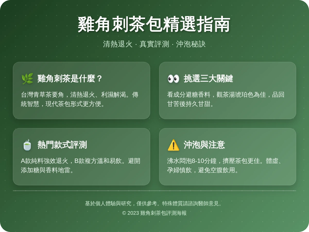 雞角刺茶包評價
