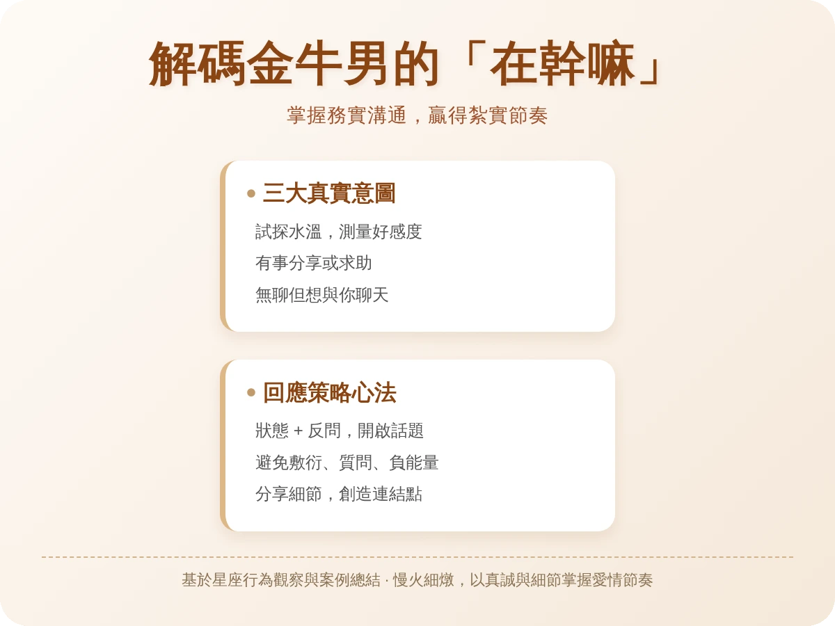 金牛男問你在幹嘛