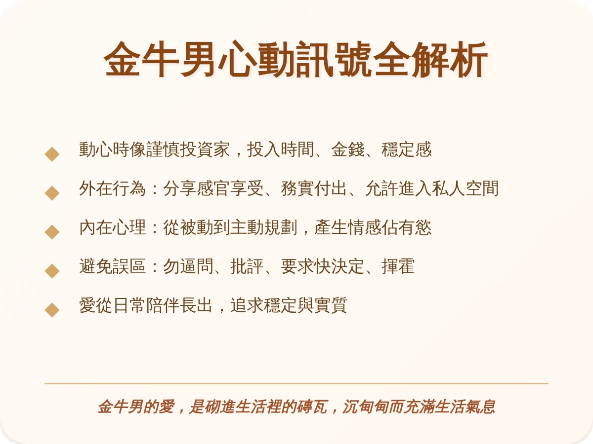金牛男喜歡一個人的表現