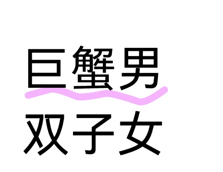 雙子女巨蟹男配對