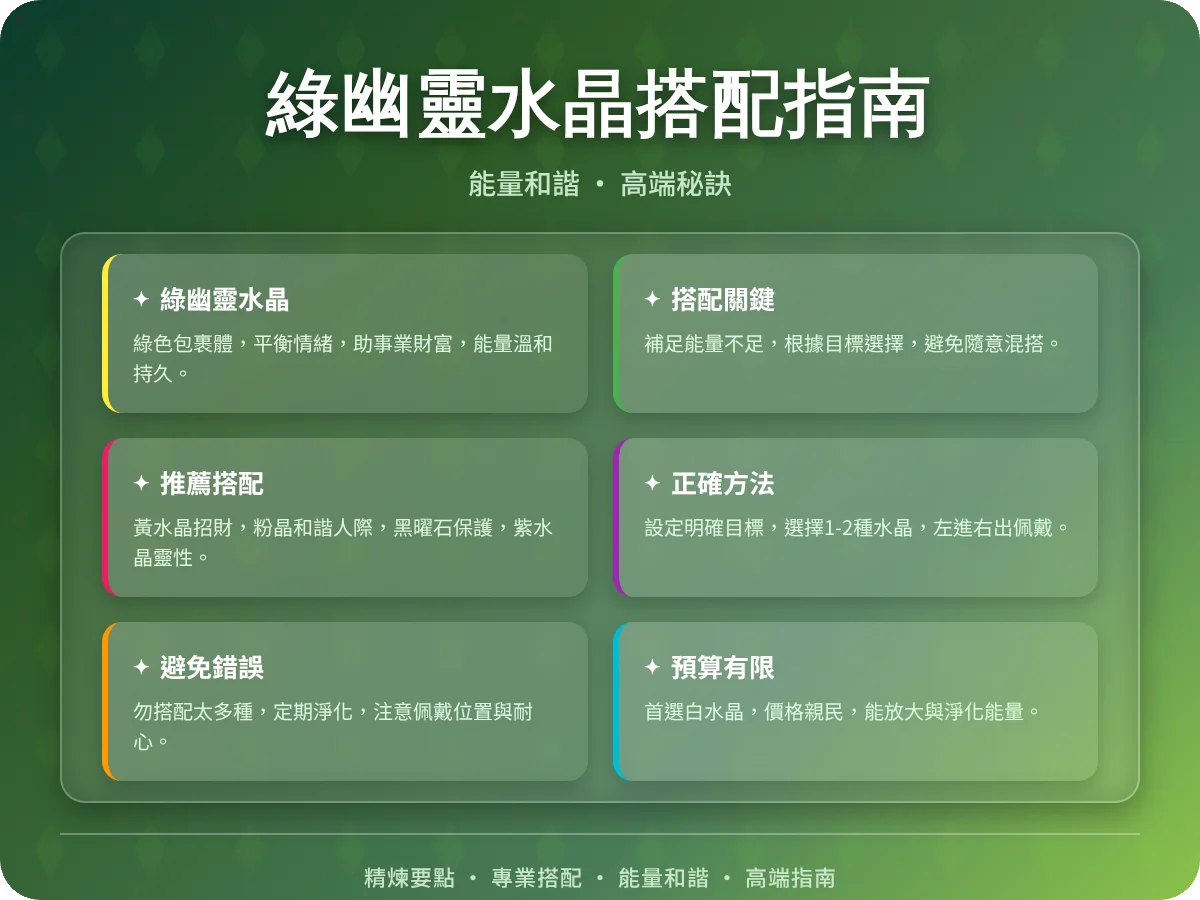 綠幽靈適合搭配什麼水晶？