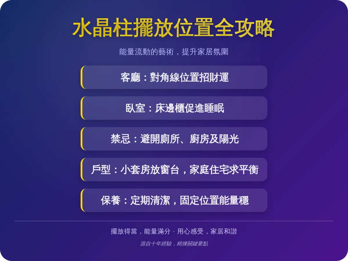 水晶柱擺放位置