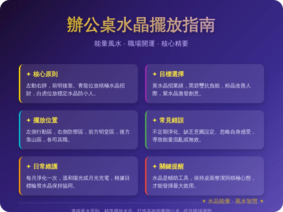 辦公桌水晶擺放位置