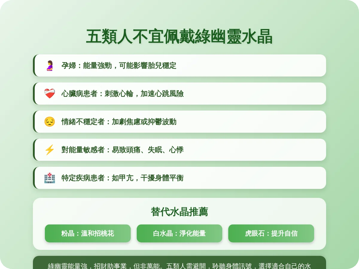 綠幽靈什麼人不適合？