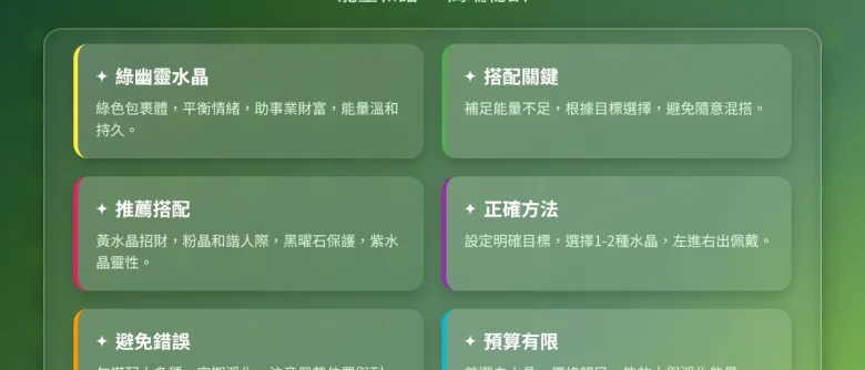 綠幽靈適合搭配什麼水晶？