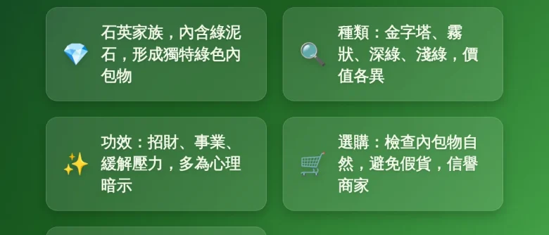 什麼是綠幽靈水晶？