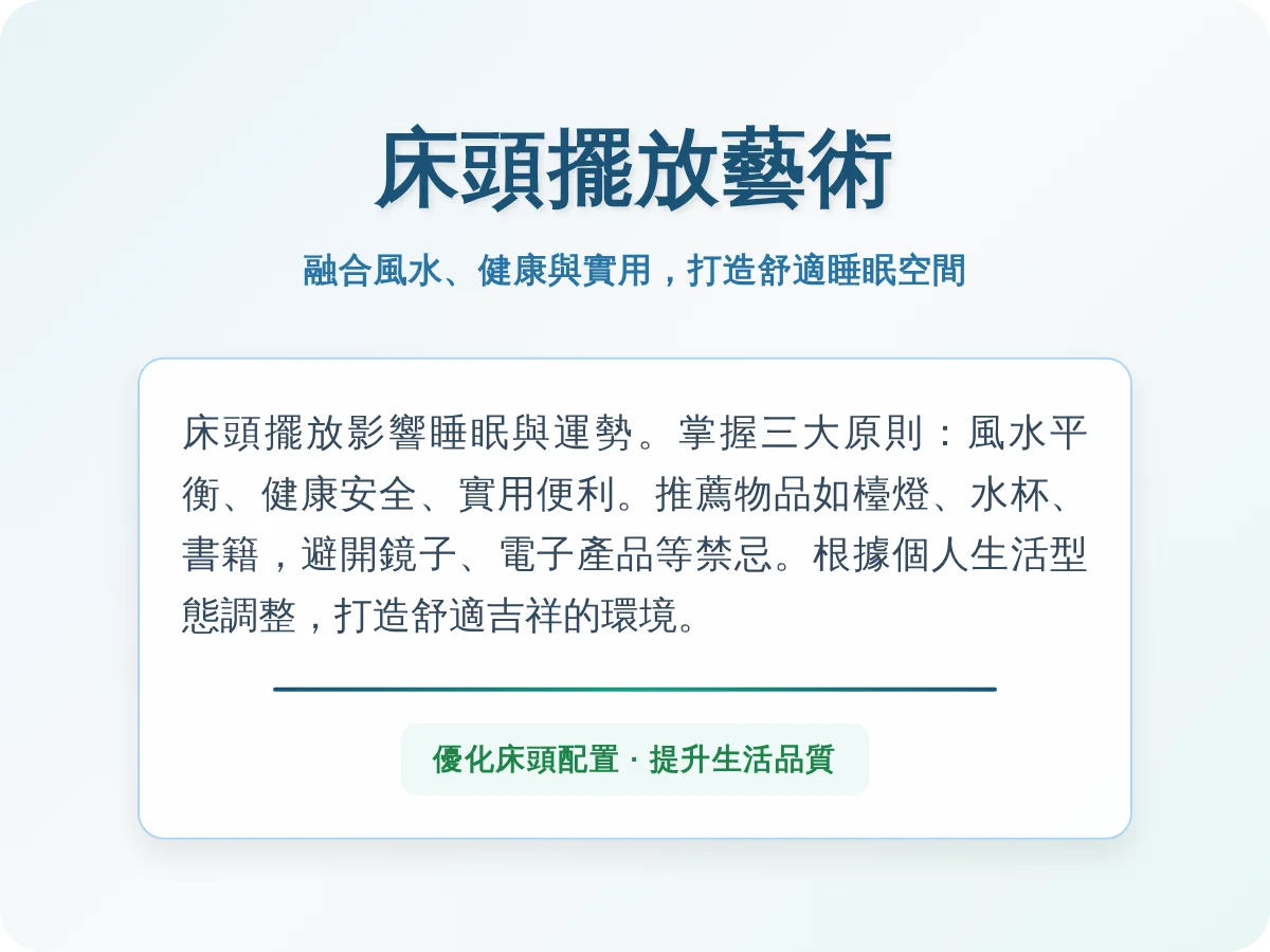 床頭可以放什麼？10大實用物品推薦與風水禁忌解析