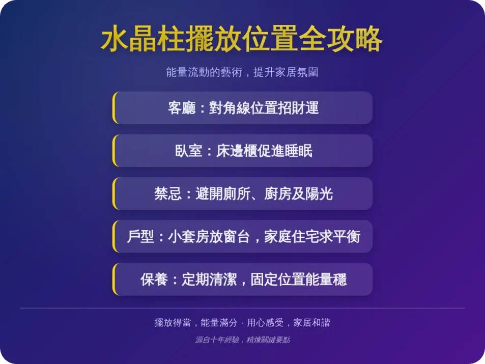 水晶柱擺放位置