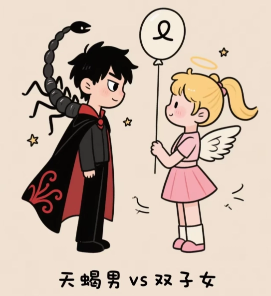 天蠍男雙子女
