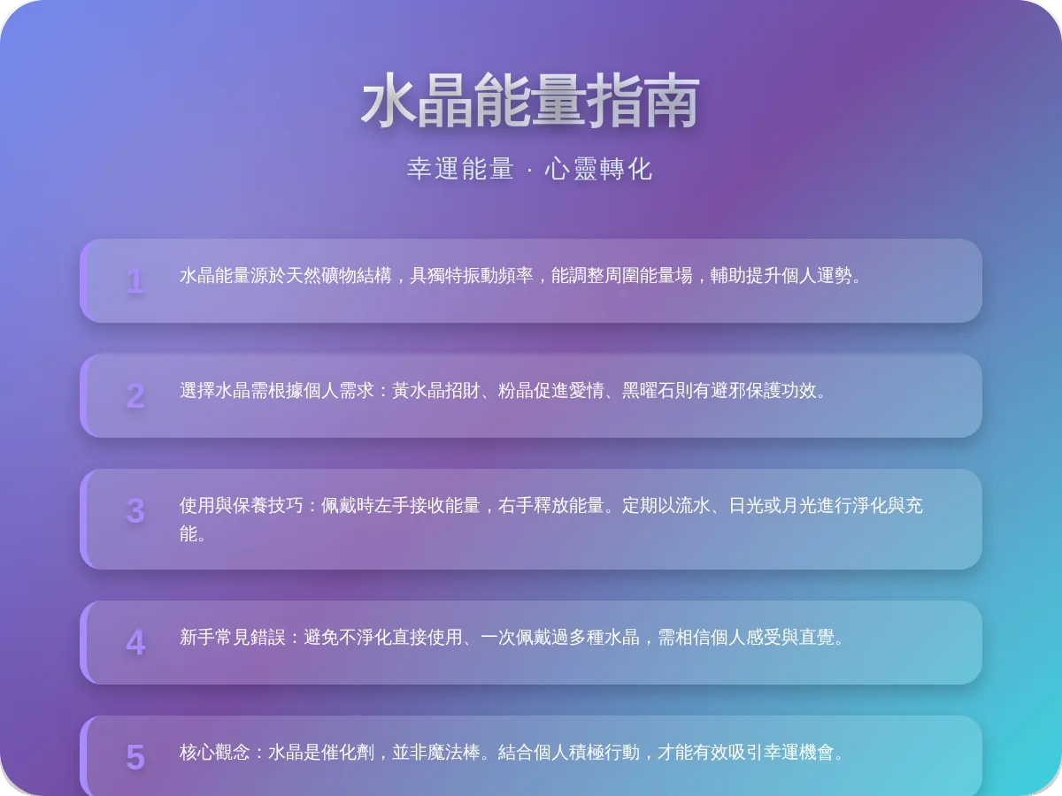 招財水晶選擇指南：帶來幸運的水晶功效與使用全解析