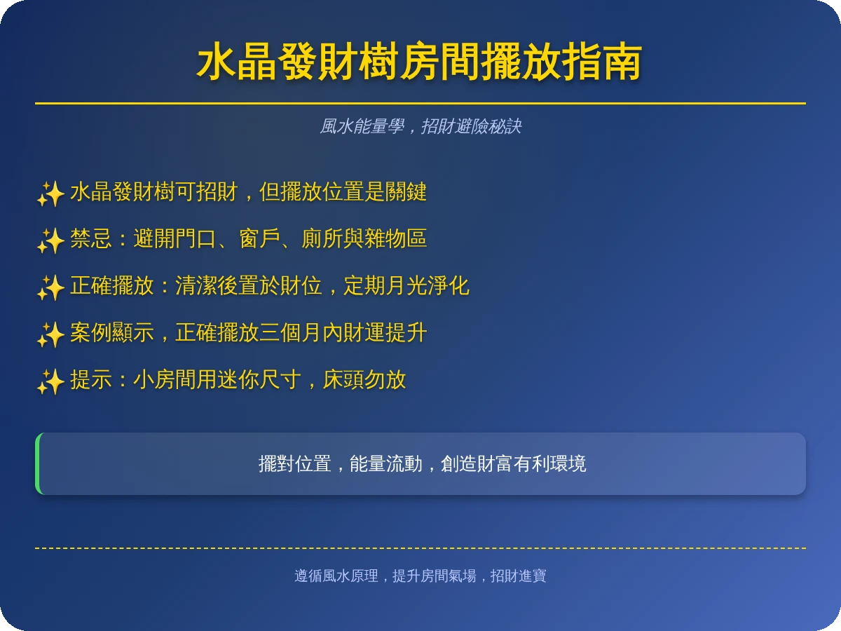 水晶發財樹可以放房間嗎？風水禁忌與擺放完整指南